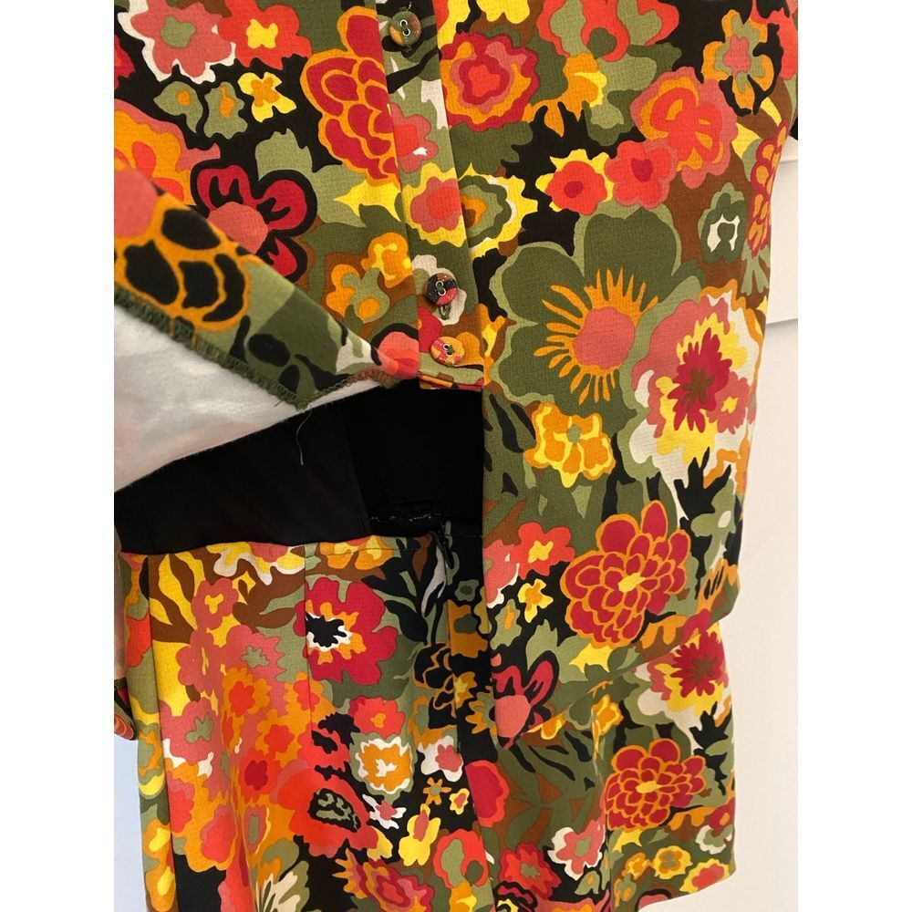 Zara XS NWT romper 70s vintage floral - Picture 6 of 10